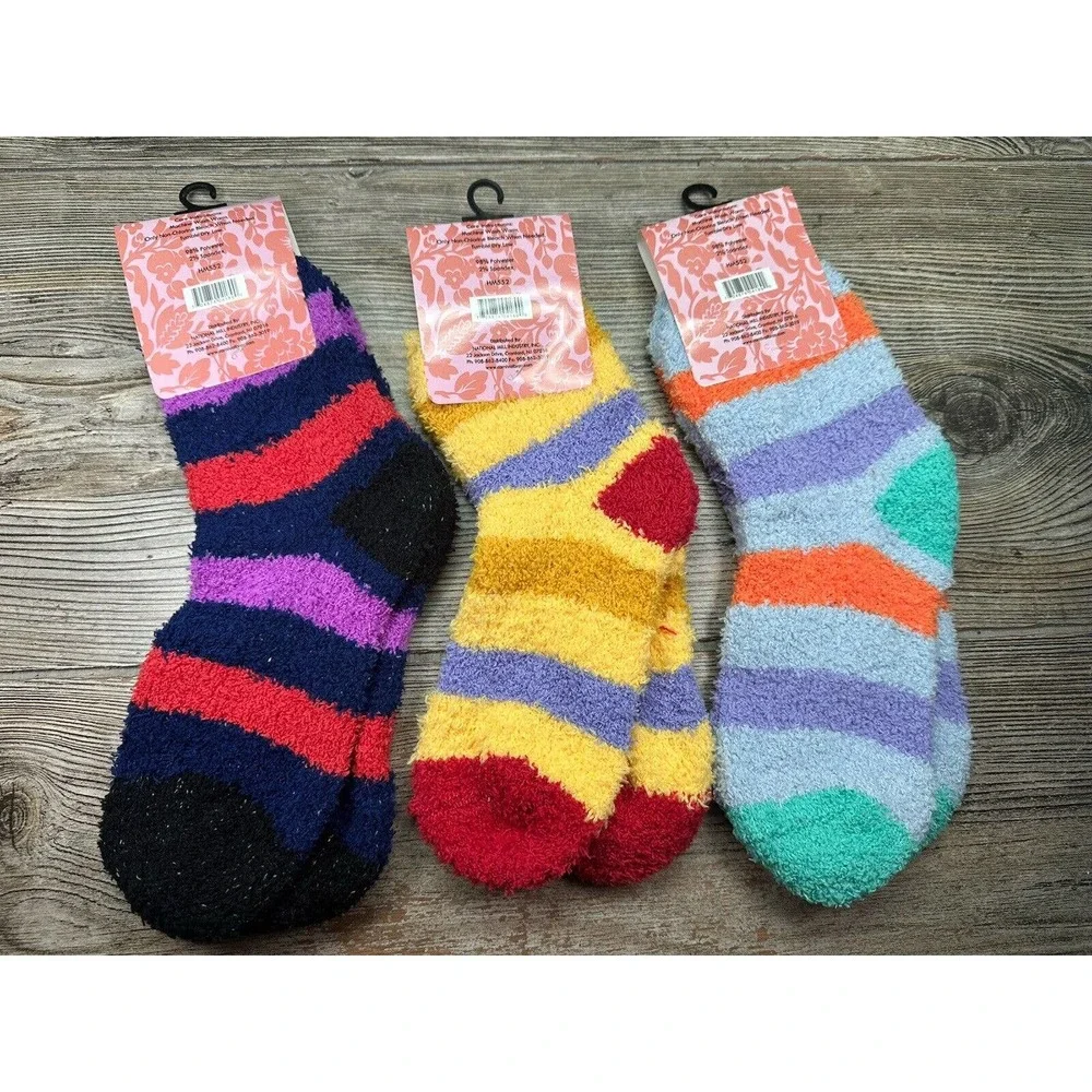Ladies Super‎ Soft Slipper Fuzzy Socks Fun Prints Warm one size Brand New